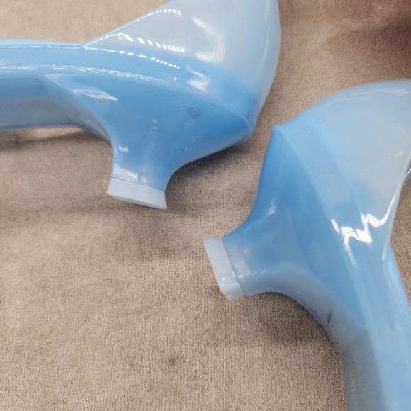 Jeffrey Campbell Thong Sandals 8 Blue Jelly Gumdrop Kitten Heel Ankle New $65 - Picture 13 of 16